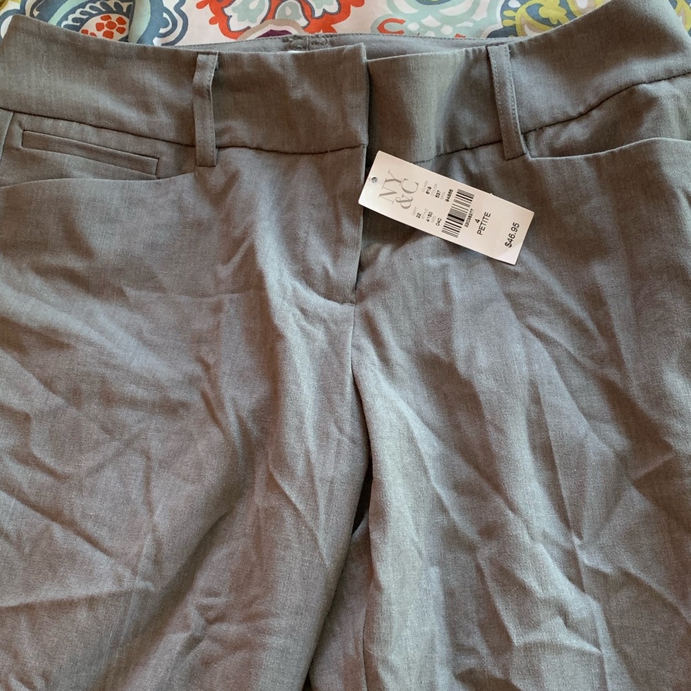 Light gray dress pants. Petite